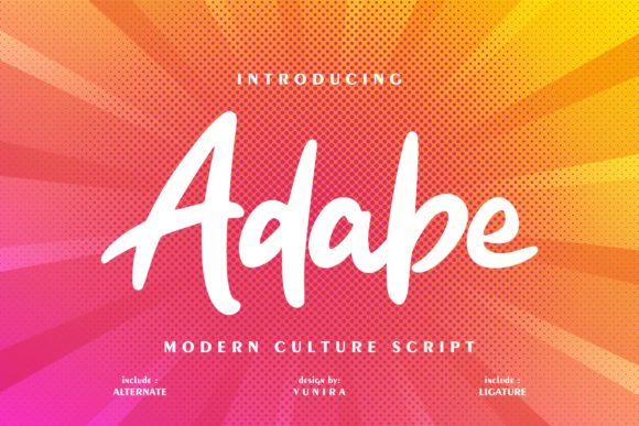 Adabe Font: Bold Handwritten Style for Campaigns