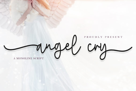 Angel Cry Font: Elevating Editorial Design with Monoline Script