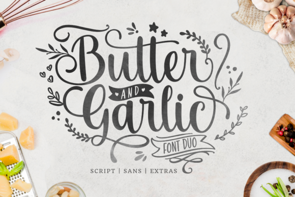 Butter and Garlic Font for Editorial Design