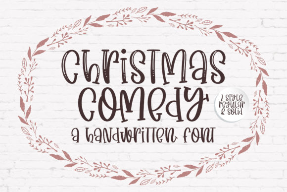 Christmas Comedy Font: A Handwritten Typeface for Editorial Design