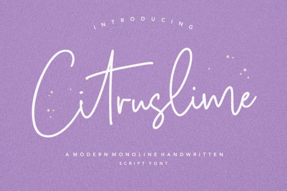 Citruslime Font: Elegant Handwritten Script for Crafters