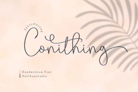 Conithing Font: Romantic Script for Handmade Products