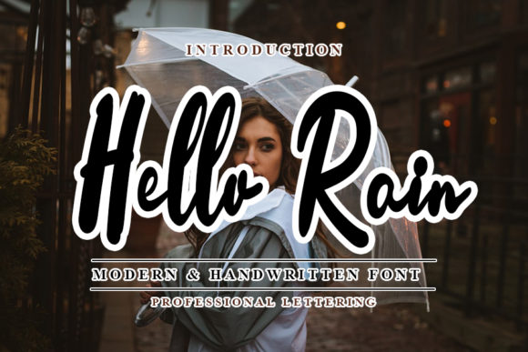 Hello Rain Font: A Handwritten Typeface for Branding