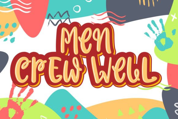 Men Crew Well Font: A Playful Script for Editorial Design