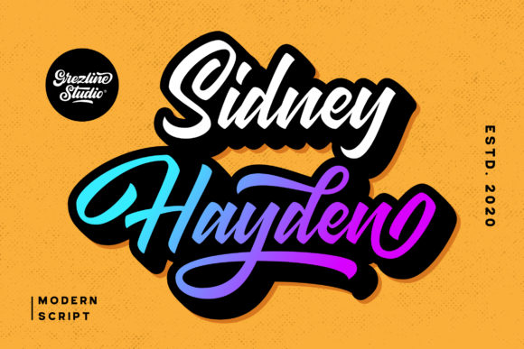 Sidney Hayden Font: Retro Handwritten Style for Digital Campaigns