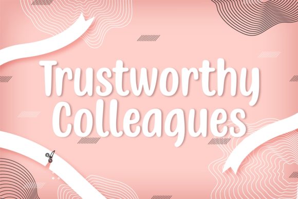 Trustworthy Colleagues Font for Handmade Crafts
